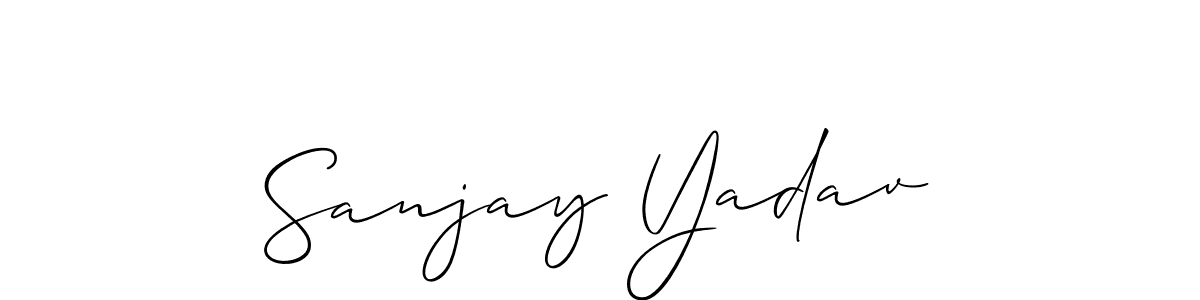 Sanjay Yadav stylish signature style. Best Handwritten Sign (Allison_Script) for my name. Handwritten Signature Collection Ideas for my name Sanjay Yadav. Sanjay Yadav signature style 2 images and pictures png