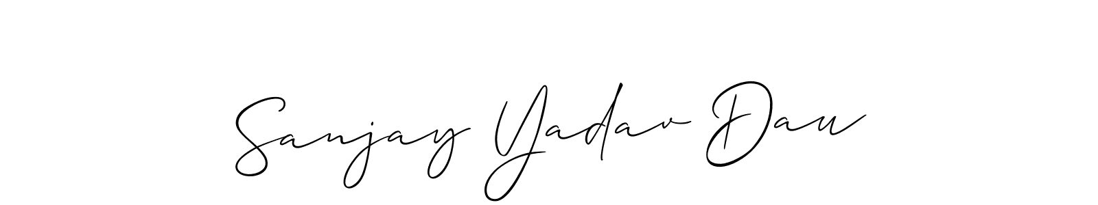 How to make Sanjay Yadav Dau name signature. Use Allison_Script style for creating short signs online. This is the latest handwritten sign. Sanjay Yadav Dau signature style 2 images and pictures png