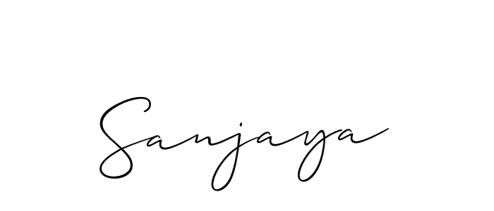 Also we have Sanjaya name is the best signature style. Create professional handwritten signature collection using Allison_Script autograph style. Sanjaya signature style 2 images and pictures png