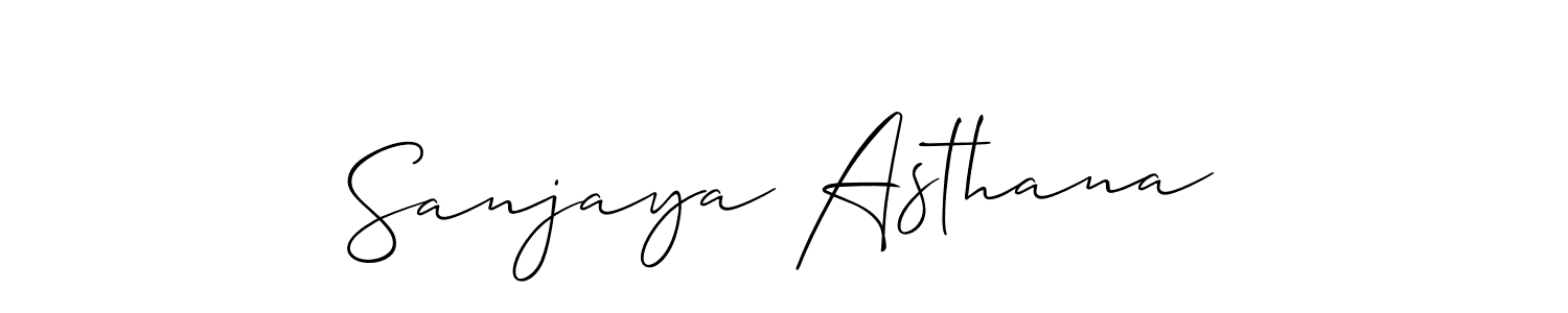 Sanjaya Asthana stylish signature style. Best Handwritten Sign (Allison_Script) for my name. Handwritten Signature Collection Ideas for my name Sanjaya Asthana. Sanjaya Asthana signature style 2 images and pictures png