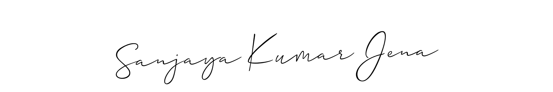 How to make Sanjaya Kumar Jena name signature. Use Allison_Script style for creating short signs online. This is the latest handwritten sign. Sanjaya Kumar Jena signature style 2 images and pictures png