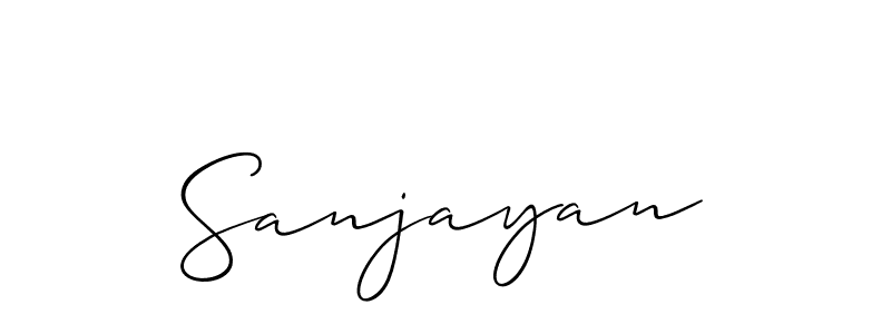 You should practise on your own different ways (Allison_Script) to write your name (Sanjayan) in signature. don't let someone else do it for you. Sanjayan signature style 2 images and pictures png