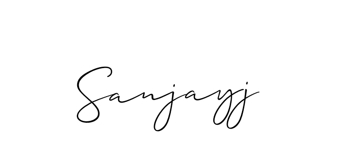 Sanjayj stylish signature style. Best Handwritten Sign (Allison_Script) for my name. Handwritten Signature Collection Ideas for my name Sanjayj. Sanjayj signature style 2 images and pictures png