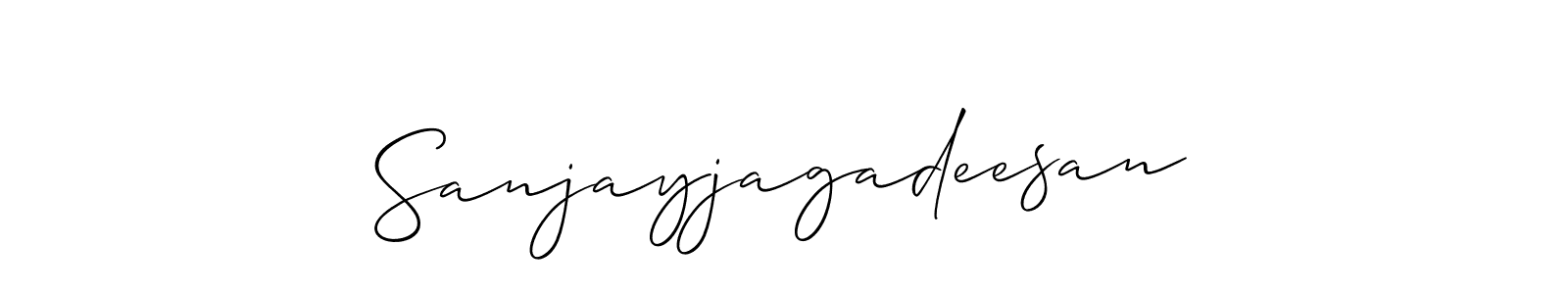 Make a beautiful signature design for name Sanjayjagadeesan. With this signature (Allison_Script) style, you can create a handwritten signature for free. Sanjayjagadeesan signature style 2 images and pictures png