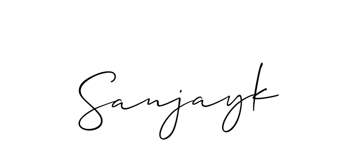 How to Draw Sanjayk signature style? Allison_Script is a latest design signature styles for name Sanjayk. Sanjayk signature style 2 images and pictures png