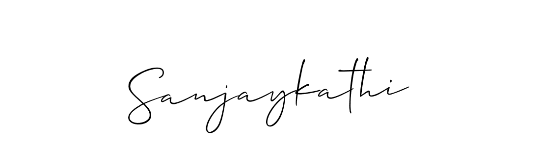 Create a beautiful signature design for name Sanjaykathi. With this signature (Allison_Script) fonts, you can make a handwritten signature for free. Sanjaykathi signature style 2 images and pictures png