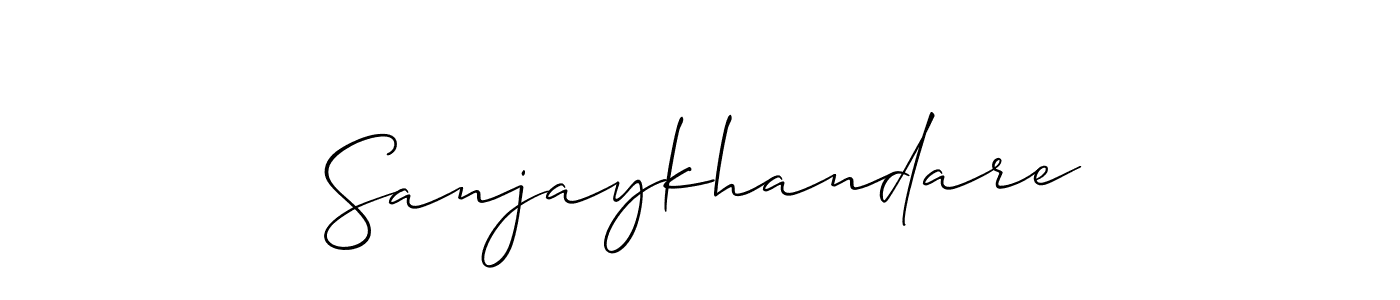Use a signature maker to create a handwritten signature online. With this signature software, you can design (Allison_Script) your own signature for name Sanjaykhandare. Sanjaykhandare signature style 2 images and pictures png