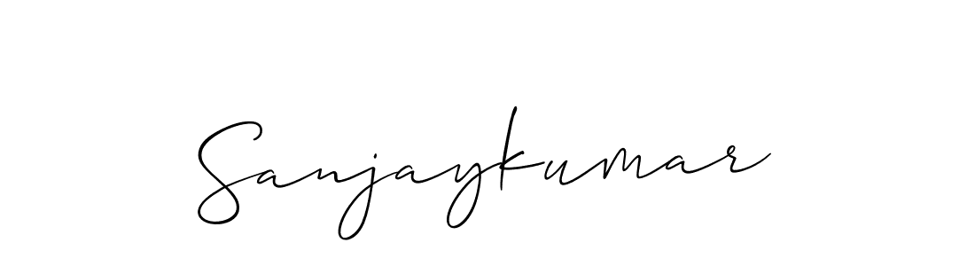 You should practise on your own different ways (Allison_Script) to write your name (Sanjaykumar) in signature. don't let someone else do it for you. Sanjaykumar signature style 2 images and pictures png