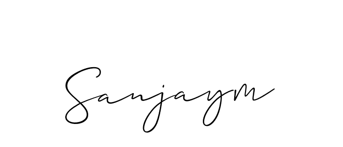 Make a beautiful signature design for name Sanjaym. With this signature (Allison_Script) style, you can create a handwritten signature for free. Sanjaym signature style 2 images and pictures png