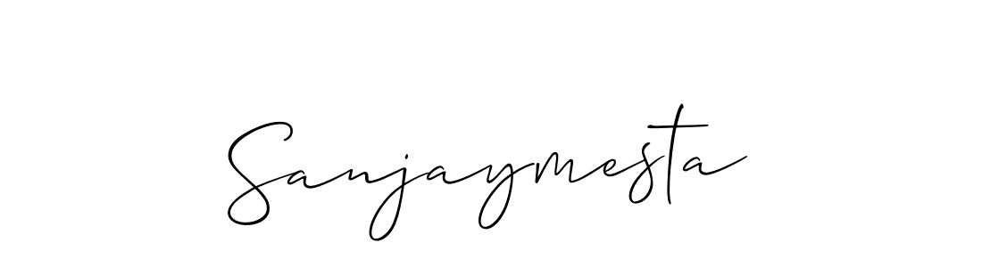 Make a beautiful signature design for name Sanjaymesta. With this signature (Allison_Script) style, you can create a handwritten signature for free. Sanjaymesta signature style 2 images and pictures png