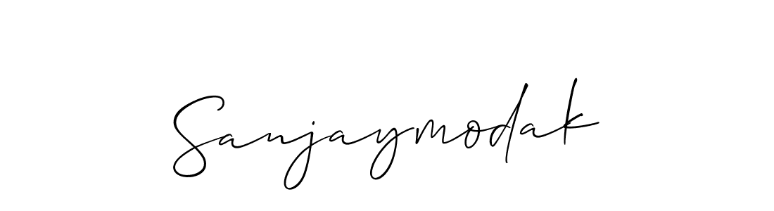 How to Draw Sanjaymodak signature style? Allison_Script is a latest design signature styles for name Sanjaymodak. Sanjaymodak signature style 2 images and pictures png