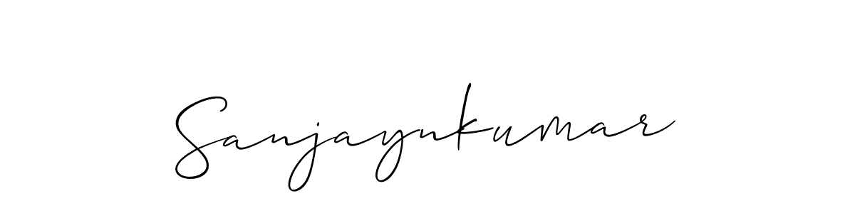 You should practise on your own different ways (Allison_Script) to write your name (Sanjaynkumar) in signature. don't let someone else do it for you. Sanjaynkumar signature style 2 images and pictures png