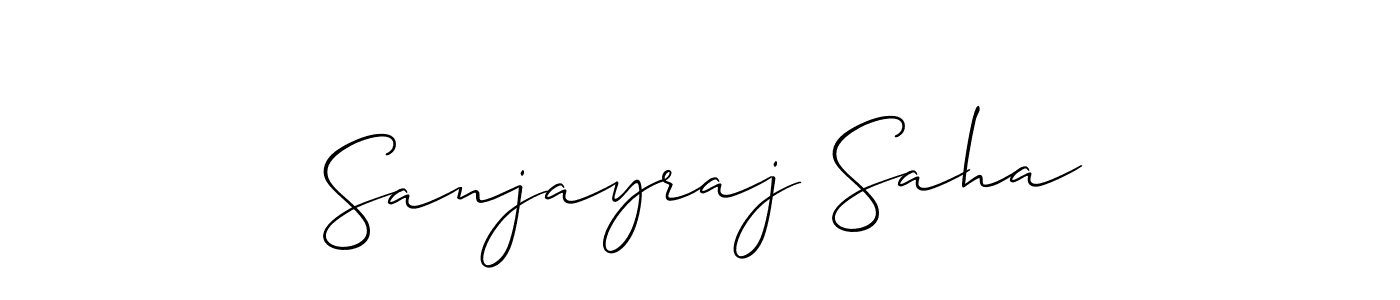 Also we have Sanjayraj Saha name is the best signature style. Create professional handwritten signature collection using Allison_Script autograph style. Sanjayraj Saha signature style 2 images and pictures png