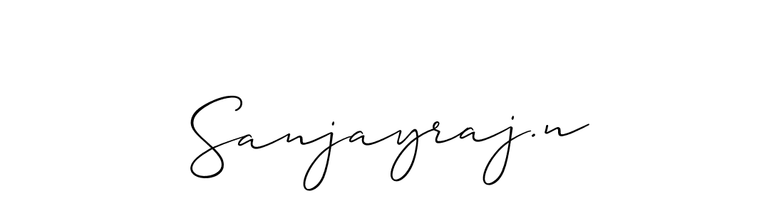 Also You can easily find your signature by using the search form. We will create Sanjayraj.n name handwritten signature images for you free of cost using Allison_Script sign style. Sanjayraj.n signature style 2 images and pictures png