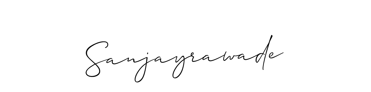 The best way (Allison_Script) to make a short signature is to pick only two or three words in your name. The name Sanjayrawade include a total of six letters. For converting this name. Sanjayrawade signature style 2 images and pictures png