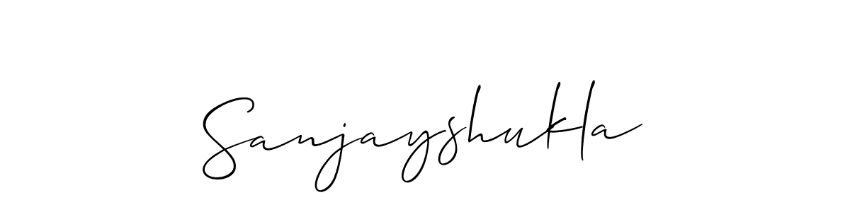 Use a signature maker to create a handwritten signature online. With this signature software, you can design (Allison_Script) your own signature for name Sanjayshukla. Sanjayshukla signature style 2 images and pictures png