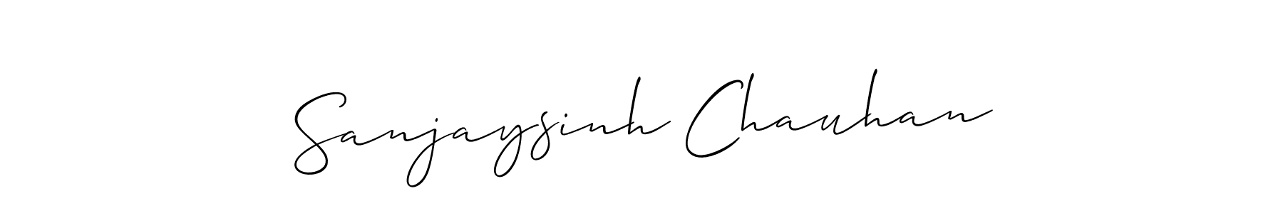 Make a beautiful signature design for name Sanjaysinh Chauhan. With this signature (Allison_Script) style, you can create a handwritten signature for free. Sanjaysinh Chauhan signature style 2 images and pictures png