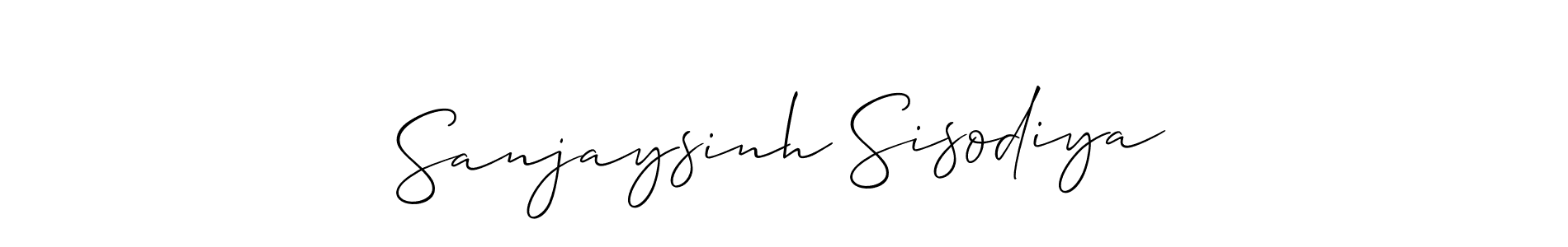 Similarly Allison_Script is the best handwritten signature design. Signature creator online .You can use it as an online autograph creator for name Sanjaysinh Sisodiya. Sanjaysinh Sisodiya signature style 2 images and pictures png