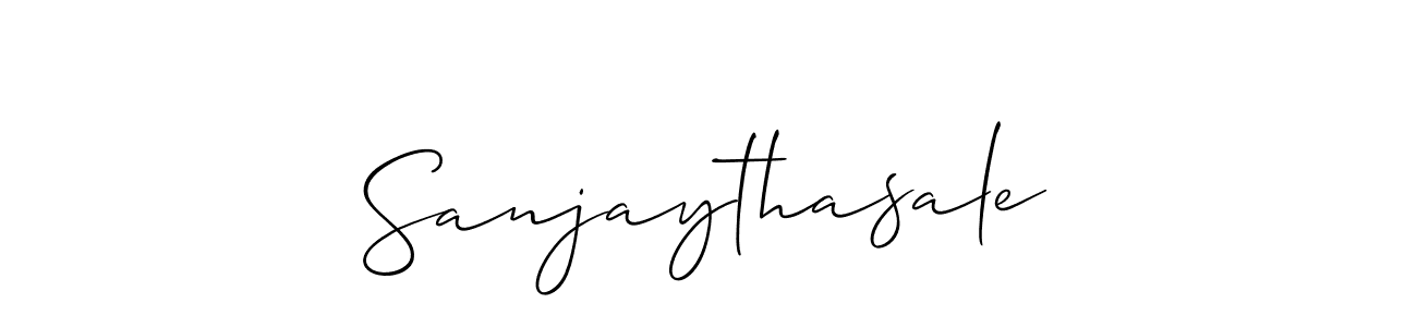 It looks lik you need a new signature style for name Sanjaythasale. Design unique handwritten (Allison_Script) signature with our free signature maker in just a few clicks. Sanjaythasale signature style 2 images and pictures png