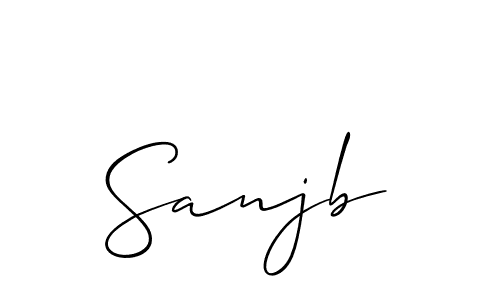 The best way (Allison_Script) to make a short signature is to pick only two or three words in your name. The name Sanjb include a total of six letters. For converting this name. Sanjb signature style 2 images and pictures png