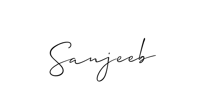 Use a signature maker to create a handwritten signature online. With this signature software, you can design (Allison_Script) your own signature for name Sanjeeb. Sanjeeb signature style 2 images and pictures png