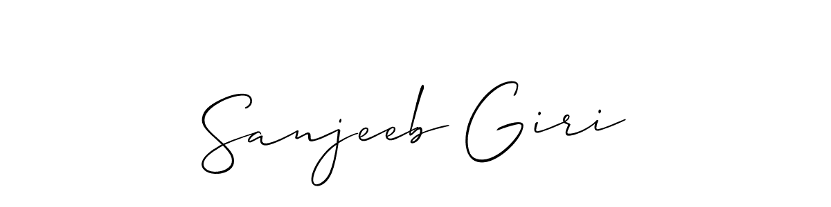 Make a beautiful signature design for name Sanjeeb Giri. With this signature (Allison_Script) style, you can create a handwritten signature for free. Sanjeeb Giri signature style 2 images and pictures png