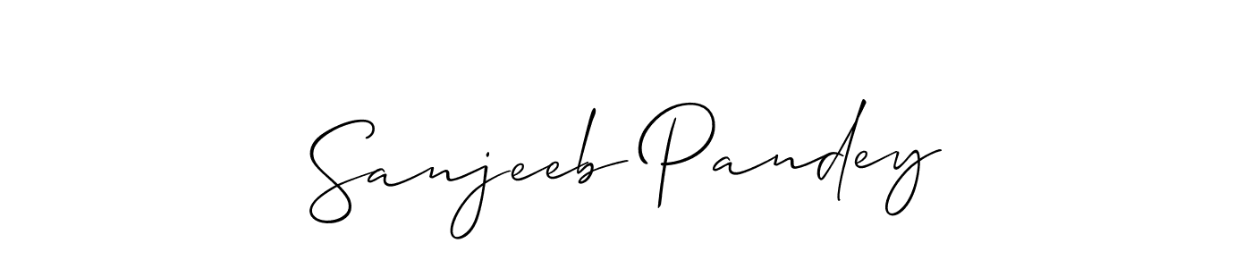 How to Draw Sanjeeb Pandey signature style? Allison_Script is a latest design signature styles for name Sanjeeb Pandey. Sanjeeb Pandey signature style 2 images and pictures png