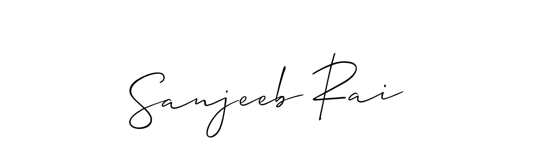 How to make Sanjeeb Rai name signature. Use Allison_Script style for creating short signs online. This is the latest handwritten sign. Sanjeeb Rai signature style 2 images and pictures png