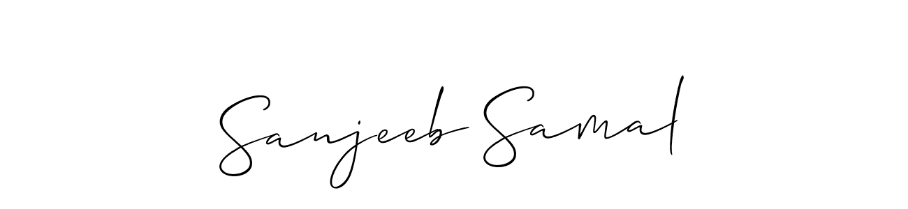 How to make Sanjeeb Samal signature? Allison_Script is a professional autograph style. Create handwritten signature for Sanjeeb Samal name. Sanjeeb Samal signature style 2 images and pictures png