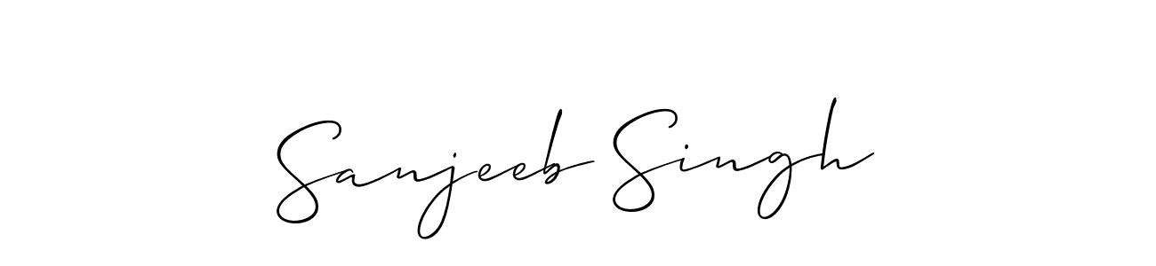 Allison_Script is a professional signature style that is perfect for those who want to add a touch of class to their signature. It is also a great choice for those who want to make their signature more unique. Get Sanjeeb Singh name to fancy signature for free. Sanjeeb Singh signature style 2 images and pictures png