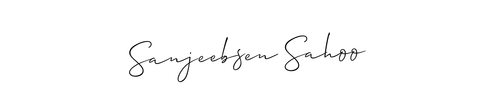 Here are the top 10 professional signature styles for the name Sanjeebsen Sahoo. These are the best autograph styles you can use for your name. Sanjeebsen Sahoo signature style 2 images and pictures png