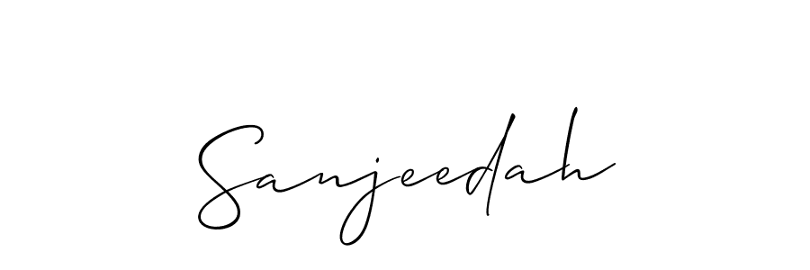 You should practise on your own different ways (Allison_Script) to write your name (Sanjeedah) in signature. don't let someone else do it for you. Sanjeedah signature style 2 images and pictures png