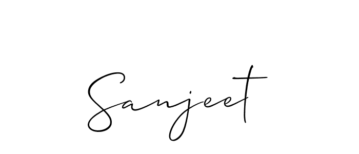 Sanjeet stylish signature style. Best Handwritten Sign (Allison_Script) for my name. Handwritten Signature Collection Ideas for my name Sanjeet. Sanjeet signature style 2 images and pictures png