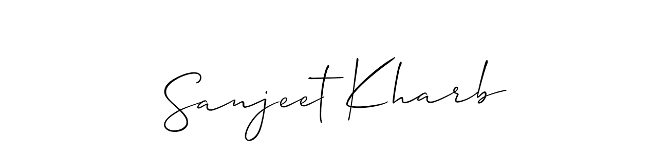 Make a beautiful signature design for name Sanjeet Kharb. With this signature (Allison_Script) style, you can create a handwritten signature for free. Sanjeet Kharb signature style 2 images and pictures png