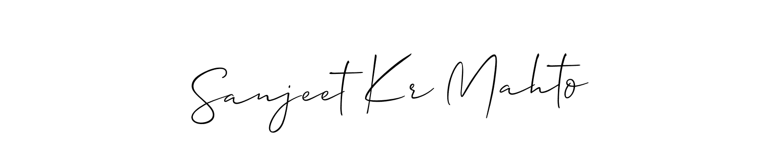 Sanjeet Kr Mahto stylish signature style. Best Handwritten Sign (Allison_Script) for my name. Handwritten Signature Collection Ideas for my name Sanjeet Kr Mahto. Sanjeet Kr Mahto signature style 2 images and pictures png