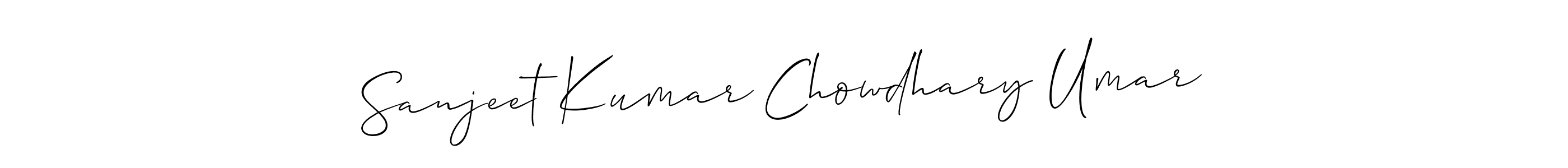 Allison_Script is a professional signature style that is perfect for those who want to add a touch of class to their signature. It is also a great choice for those who want to make their signature more unique. Get Sanjeet Kumar Chowdhary Umar name to fancy signature for free. Sanjeet Kumar Chowdhary Umar signature style 2 images and pictures png