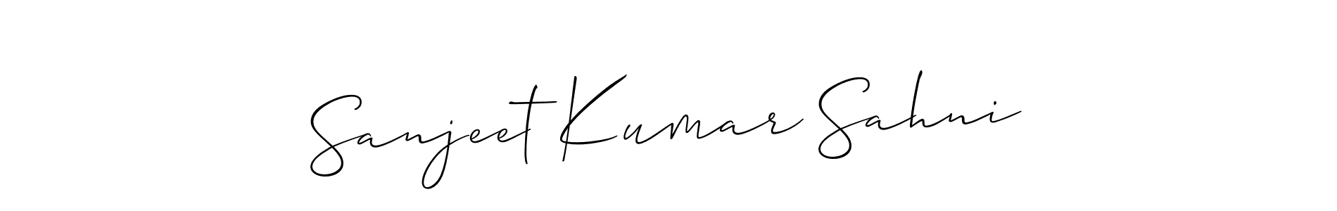 Make a beautiful signature design for name Sanjeet Kumar Sahni. Use this online signature maker to create a handwritten signature for free. Sanjeet Kumar Sahni signature style 2 images and pictures png