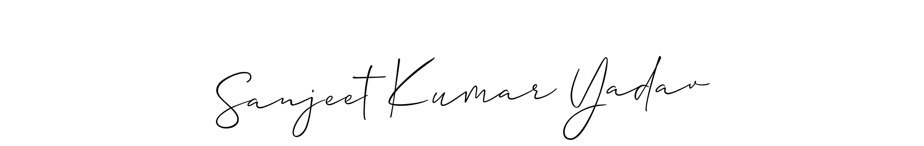 Also we have Sanjeet Kumar Yadav name is the best signature style. Create professional handwritten signature collection using Allison_Script autograph style. Sanjeet Kumar Yadav signature style 2 images and pictures png