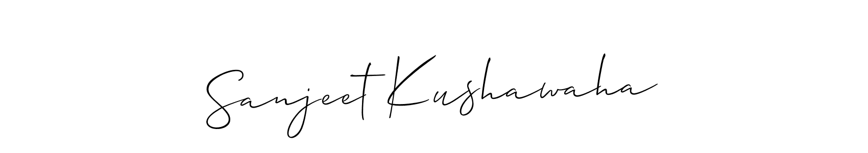 Design your own signature with our free online signature maker. With this signature software, you can create a handwritten (Allison_Script) signature for name Sanjeet Kushawaha. Sanjeet Kushawaha signature style 2 images and pictures png