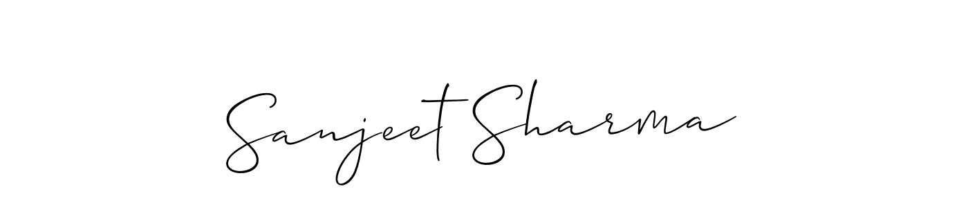 Create a beautiful signature design for name Sanjeet Sharma. With this signature (Allison_Script) fonts, you can make a handwritten signature for free. Sanjeet Sharma signature style 2 images and pictures png