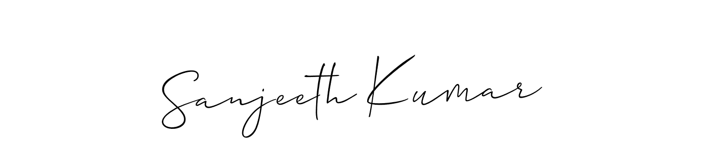 Design your own signature with our free online signature maker. With this signature software, you can create a handwritten (Allison_Script) signature for name Sanjeeth Kumar. Sanjeeth Kumar signature style 2 images and pictures png