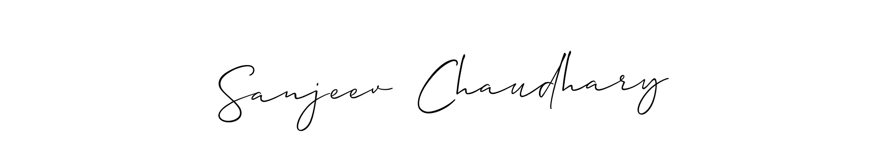 How to make Sanjeev  Chaudhary name signature. Use Allison_Script style for creating short signs online. This is the latest handwritten sign. Sanjeev  Chaudhary signature style 2 images and pictures png