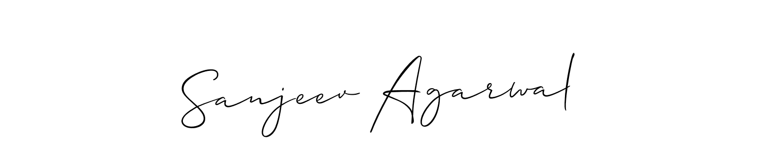 Allison_Script is a professional signature style that is perfect for those who want to add a touch of class to their signature. It is also a great choice for those who want to make their signature more unique. Get Sanjeev Agarwal name to fancy signature for free. Sanjeev Agarwal signature style 2 images and pictures png