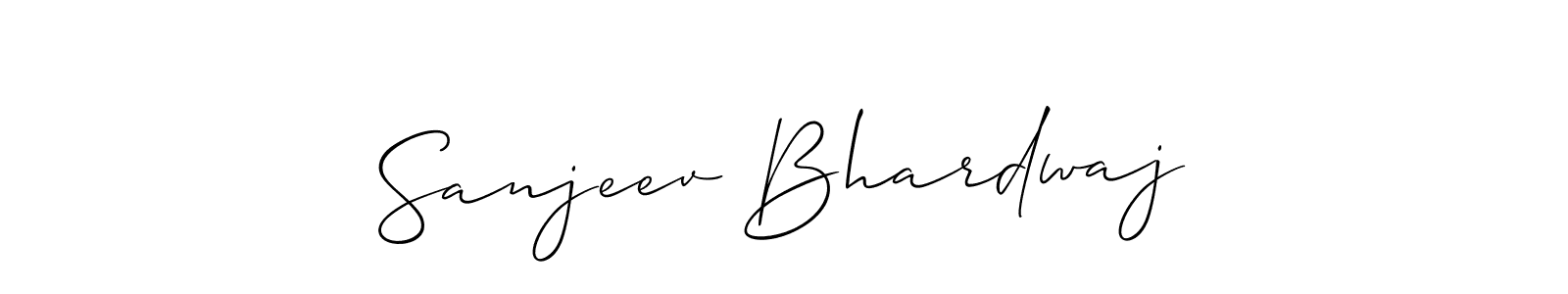 You should practise on your own different ways (Allison_Script) to write your name (Sanjeev Bhardwaj) in signature. don't let someone else do it for you. Sanjeev Bhardwaj signature style 2 images and pictures png