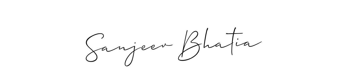 How to make Sanjeev Bhatia signature? Allison_Script is a professional autograph style. Create handwritten signature for Sanjeev Bhatia name. Sanjeev Bhatia signature style 2 images and pictures png