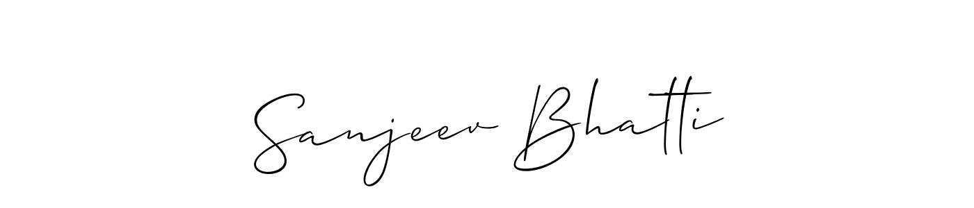 It looks lik you need a new signature style for name Sanjeev Bhatti. Design unique handwritten (Allison_Script) signature with our free signature maker in just a few clicks. Sanjeev Bhatti signature style 2 images and pictures png