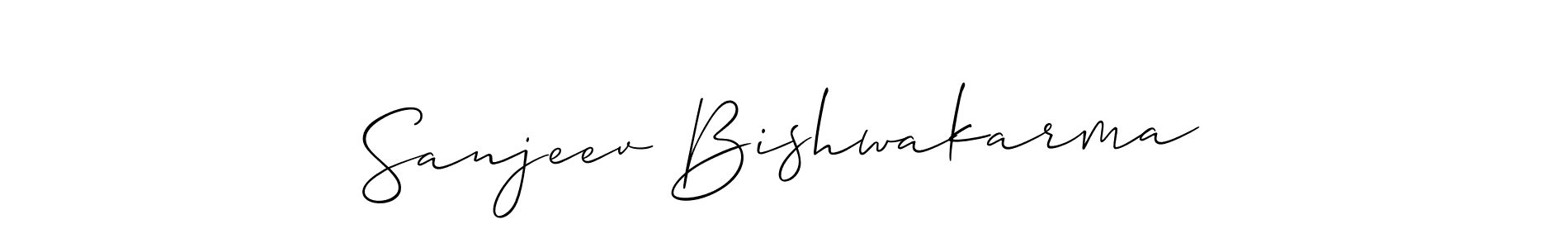 Make a beautiful signature design for name Sanjeev Bishwakarma. Use this online signature maker to create a handwritten signature for free. Sanjeev Bishwakarma signature style 2 images and pictures png