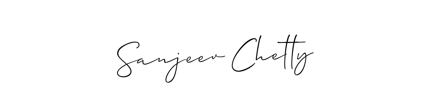 You should practise on your own different ways (Allison_Script) to write your name (Sanjeev Chetty) in signature. don't let someone else do it for you. Sanjeev Chetty signature style 2 images and pictures png