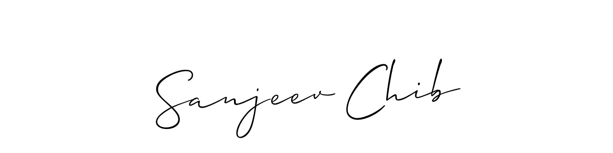 Create a beautiful signature design for name Sanjeev Chib. With this signature (Allison_Script) fonts, you can make a handwritten signature for free. Sanjeev Chib signature style 2 images and pictures png