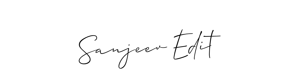 How to make Sanjeev Edit name signature. Use Allison_Script style for creating short signs online. This is the latest handwritten sign. Sanjeev Edit signature style 2 images and pictures png